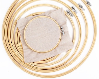 8 to 40 cm Embroidery Hoops, Durable Bamboo, Cross Stitch Hoop, Stitching Hoop, Embroidery Frame,Round,Ring Hoop, Tatting Hoop|Free Shipping