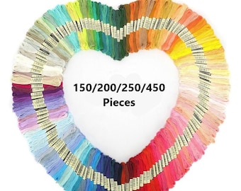 Multicolor Cotton Embroidery Floss: Anti-Pilling Sewing Skeins