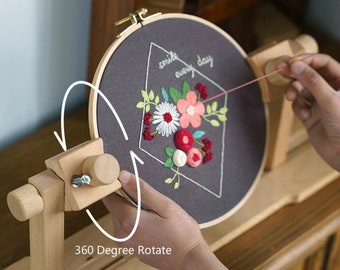 360 Degree Rotatable, Adjustable Embroidery Hoop Stand |Cross Stitch Embroidery Frame| Craft,Needlework,Art Sewing,Stitch-work|Free Shipping