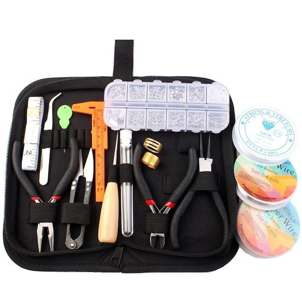 Jewelry Making Kit | Jewelry Making Tools & Supplies | Wire Wrapping Kit with Findings, Needles, Beads, Pliers, Strings etc. | Free Shipping