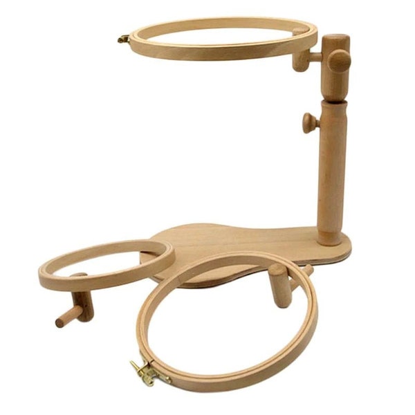 Sit-On Embroidery Frame |360 Degree Rotatable,Adjustable Embroidery Seat Frame With 3 Hoops Attachments|Cross Stitch Lap Stand|Free Shipping