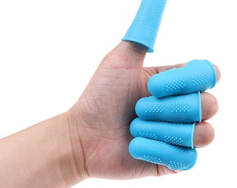 Silicone and Cowhide Leather Finger Protectors, Needle Felting, Crafting