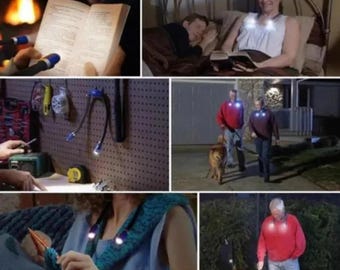SHOP-STORY Lampada Da Lettura A LED Girocollo - Flessibile E Leggera, Mani Libere Per Leggere, Lavorare O Fare Hobby Al Buio