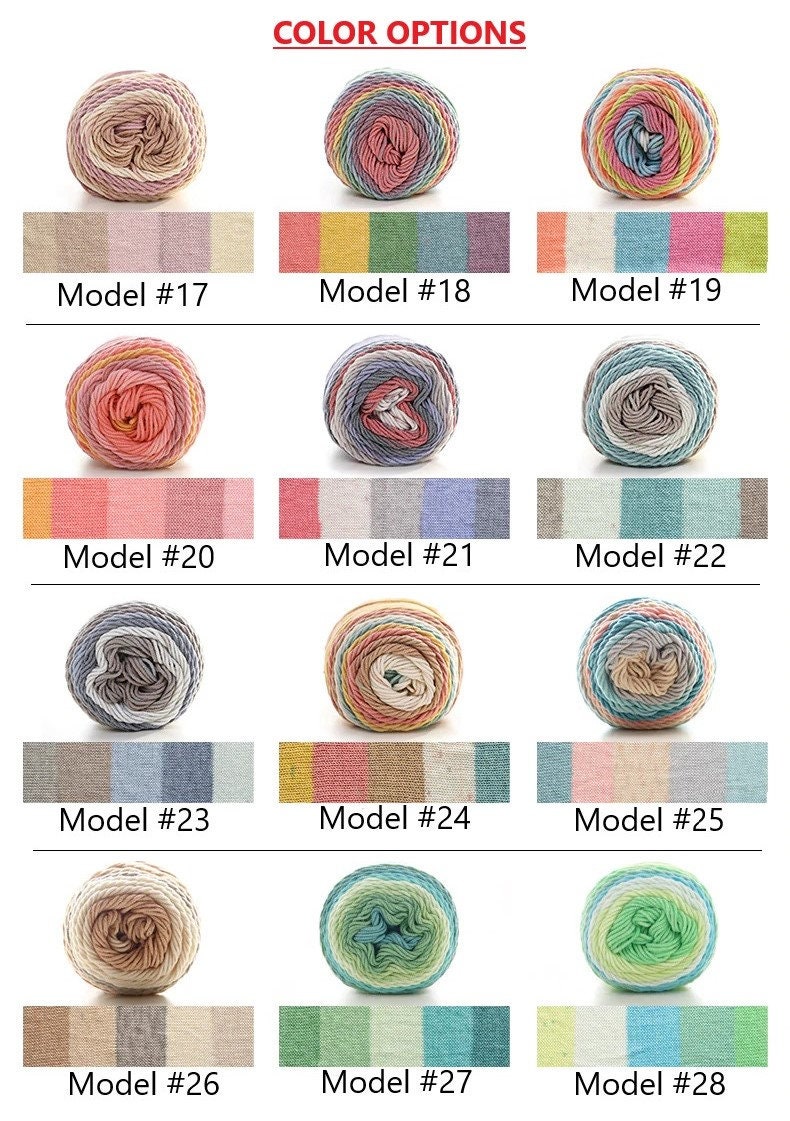 50g/100g Soft Yarn Colorful Yarn for Crocheting Knit Total LengthHand  Crochet Soft Milk Cotton Yarn Baby Super Soft Wool Yarn 50g/100g