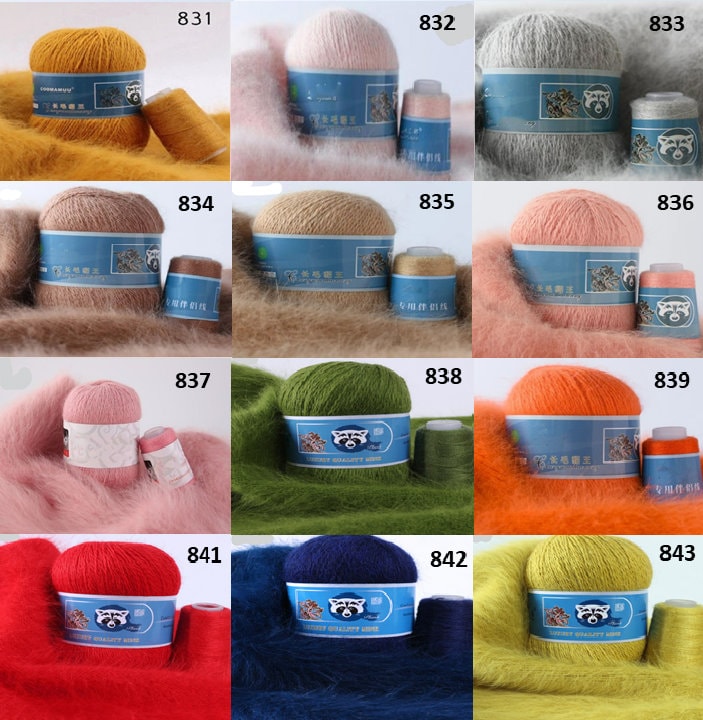 Long Plush Mink Cashmere Yarn: Super Soft Knitting Crochet Yarn