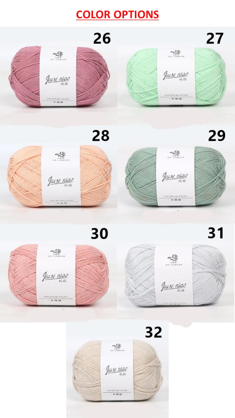 100 Cotton Yarn for Baby Clothes and Doll Making Very Soft Etsy