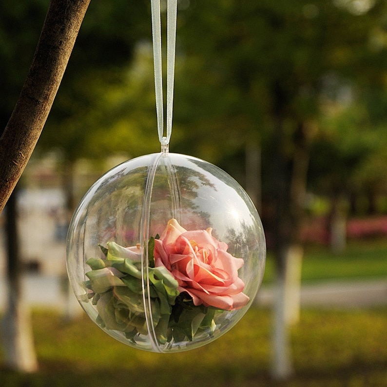 10 Pack Clear Fillable Hanging Balls Party Decor DIY Party Etsy Canada