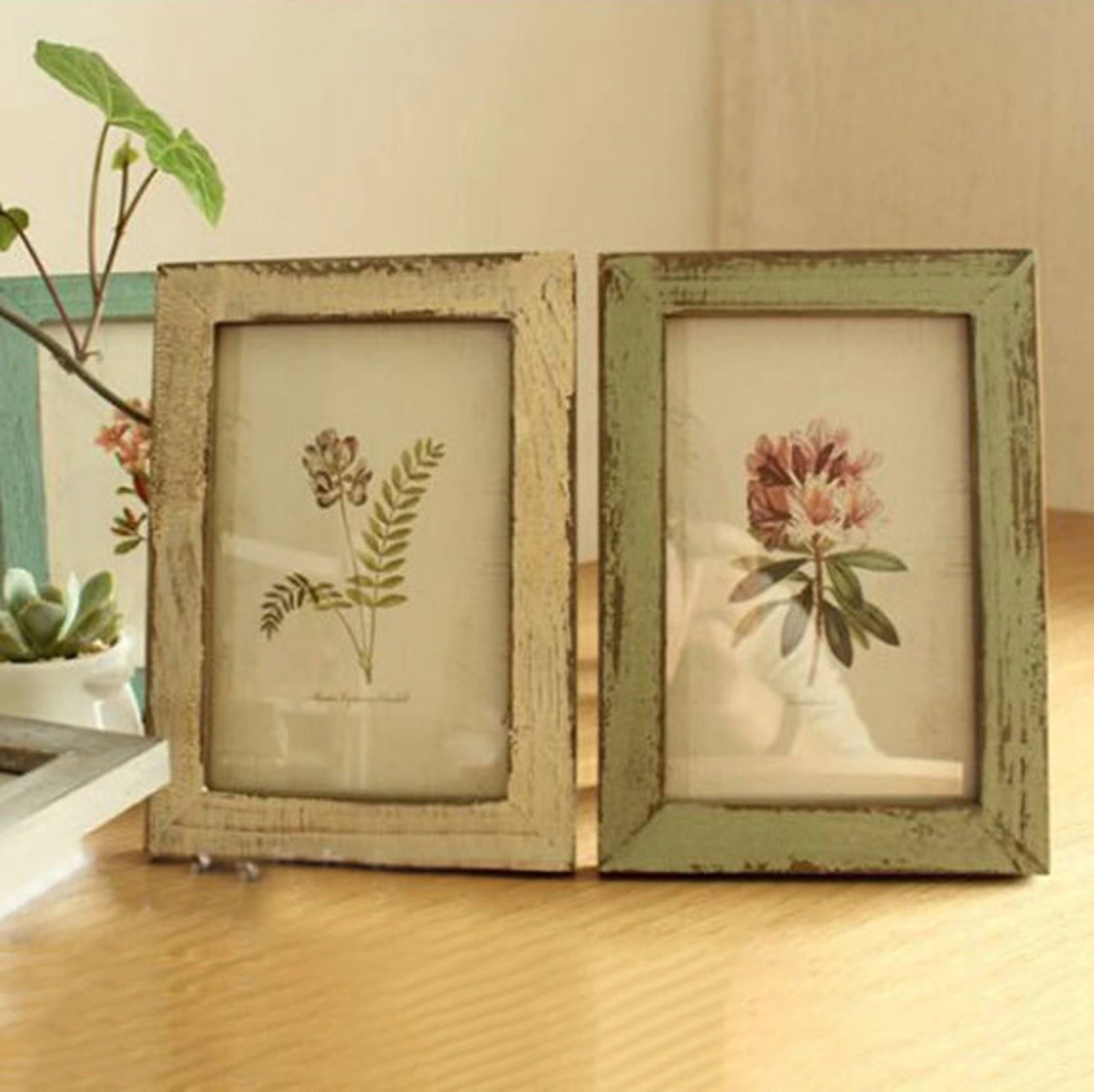 Farmhouse Distressed Frame Wooden Craft Frame Vintage 5 Inch Etsy