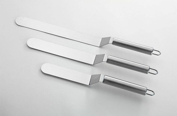 Cake Decorating Angled Icing Spatula, Stainless Steel 6 Offset