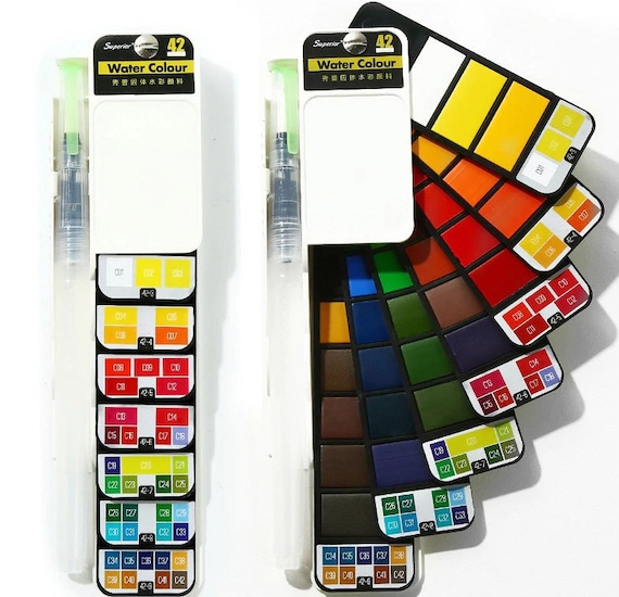 36/48 Color Professional Superior Solid Watercolor Paint Set With