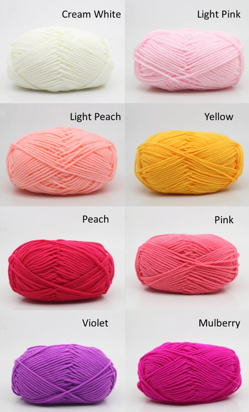 Milk Cotton Yarn for Baby Clothes and Doll Making Very Soft Etsy