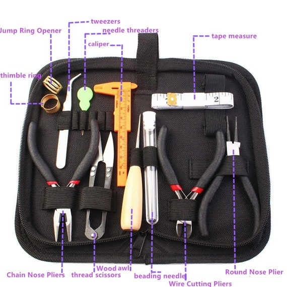 DIY Jewellery Making Kit Wire Findings Pliers Starter Tool Earring Case  Supplies