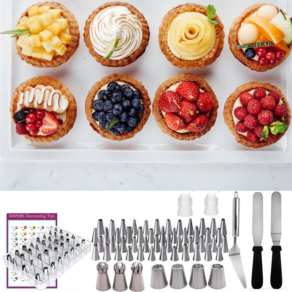 220 Pcs Cake Decorating Beginners Kit All-in-one Complete Tools Set,pastry  & Icing Tools BPA Free Plastic, Stainless Steel free Shipping 