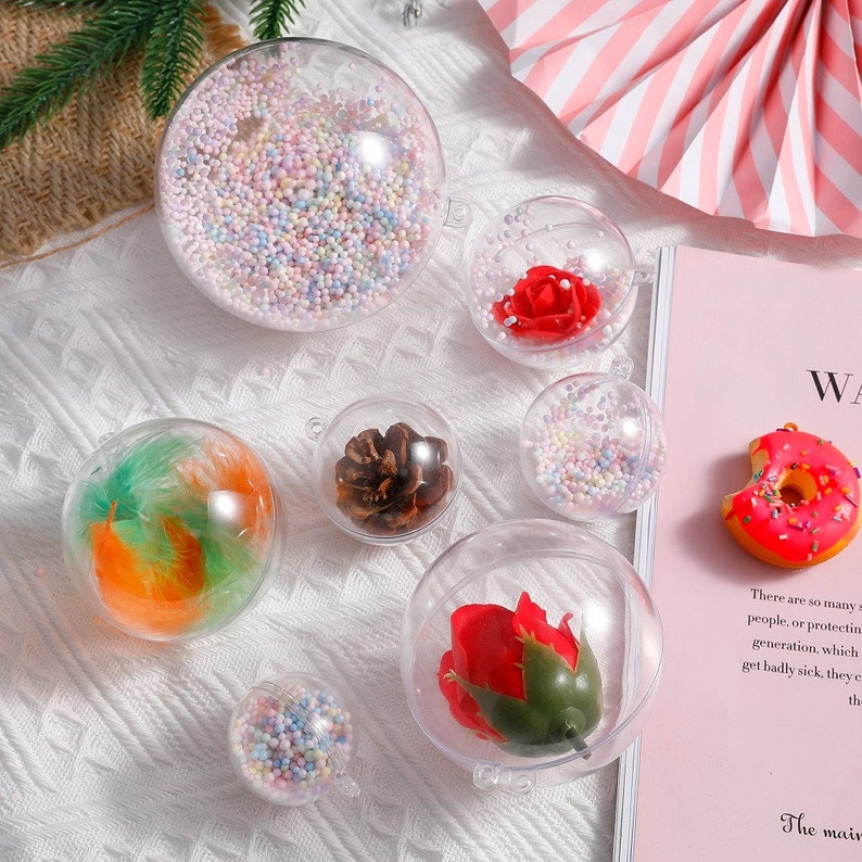 10 Pack Clear Fillable Hanging Balls Party Decor DIY Party Etsy Canada