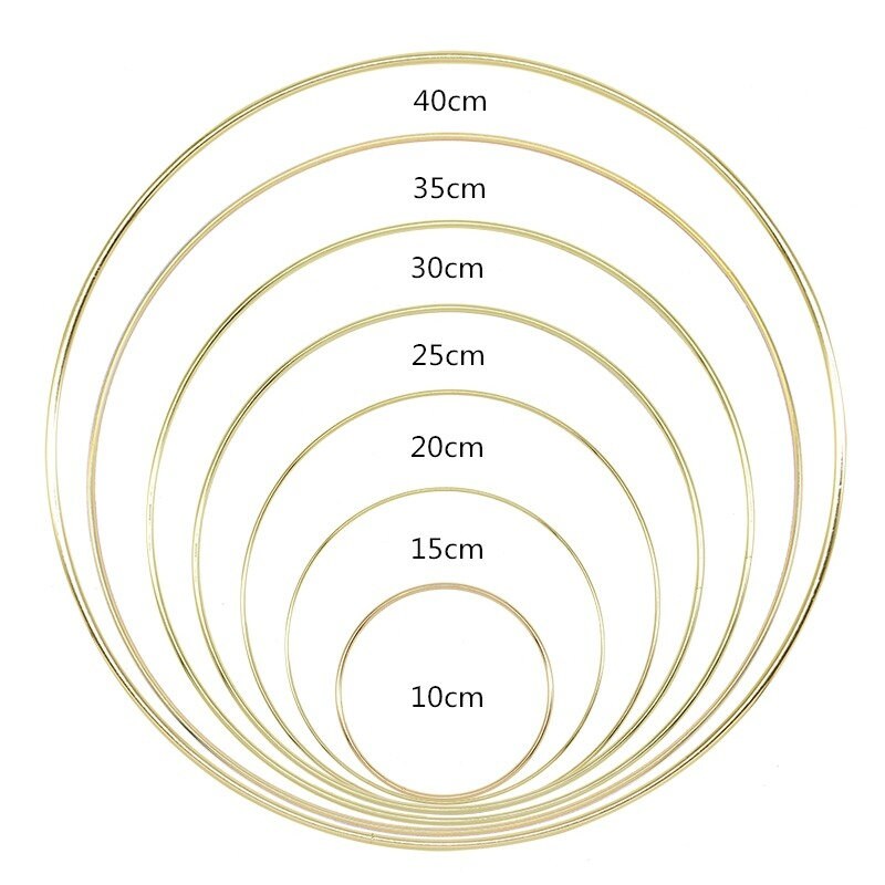 Gold Metal Wreath Hoops 5 to 40 CM Smooth & Rust Resistant Etsy