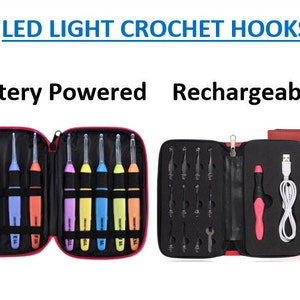 Counting Crochet Hook Set Digital, Light Up Crochet Hooks for Stitch & Row  Counter, Crochet Kit with 18 Different Size Interchangeable Crochet Needle