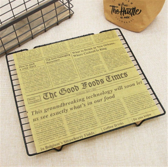 Wax Paper 100 Sheets deli Sandwich Wrap Box and Tray Paper Liners-newspaper/newsprint  Wrapping Paper, Classic, Vintage Free Shipping 