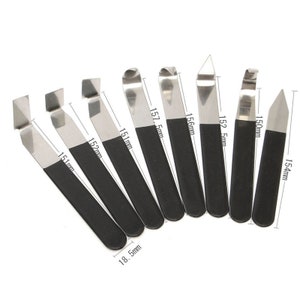 8 Pcs Chattering Tools for Pottery, Ceramics,and Clay Sculpting, Shaping|Stainless Steel|Carving, Fettling & Trimming Tool| Free Shipping
