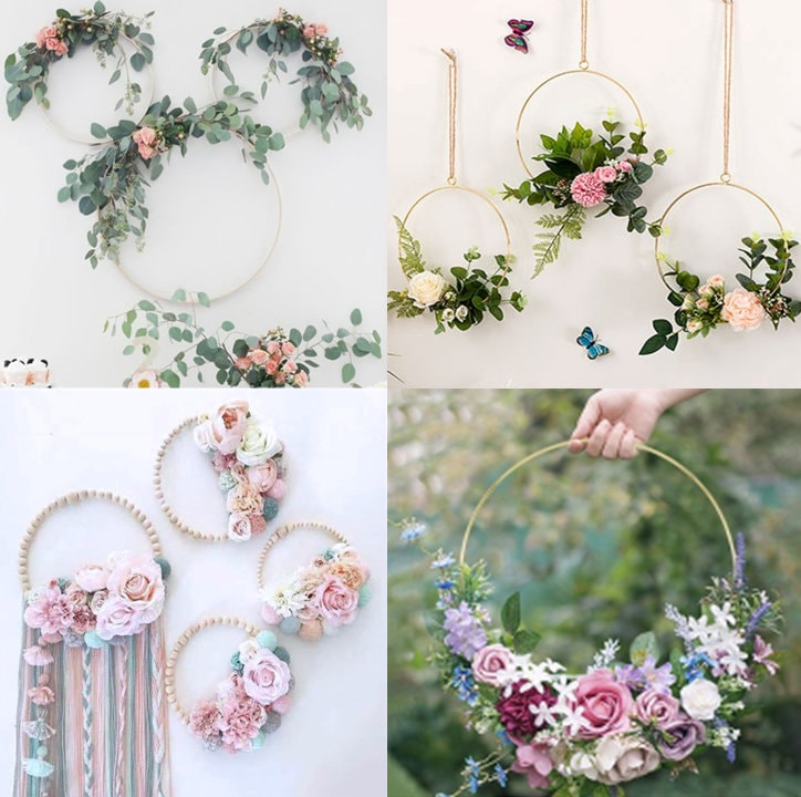 Gold Metal Wreath Hoops 5 to 40 CM Smooth & Rust Resistant Etsy