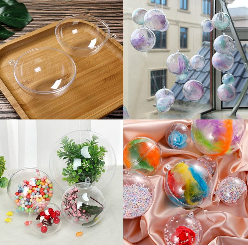 10 Pack Clear Fillable Hanging Balls Party Decor DIY Party Etsy Canada