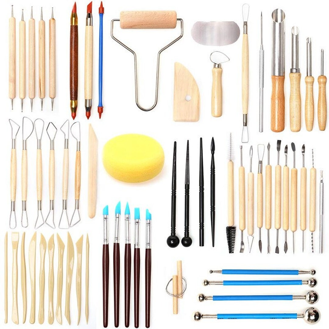 51 Pcs Pottery Tool Set Clay Sculpting Tools Pottery Supplies Kit