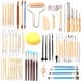 61 Pcs Pottery, Sculpting & Carving Tools | Clay Pottery Modeling Set|Carving Tools | Clay Shaping Tool| Ceramics Tools |DIY| Free Shipping 