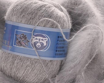 Fil à tricoter/crochet en cachemire de vison long en peluche - 50 grammes + 20 grammes - Anti-boulochage, super doux, chaleur géniale | Mongol - Livraison gratuite