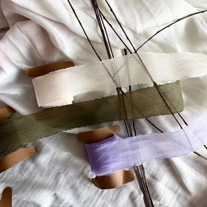 Nastro di chiffon stropicciato – bordo arricciato – rotolo da 5 m / morbido e lussuoso al tatto / matrimoni, feste, composizioni floreali, regali e bricolage / spedizione gratuita