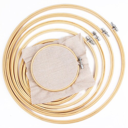 8 40 Cm Embroidery Hoops Durable Bamboo Cross Stitch