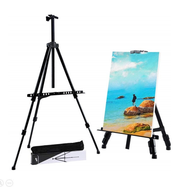 $5/mo - Finance Portable Artist Easel Stand - Adjustable Height Painting  Easel with Bag - Table Top Art Drawing Easels for Painting Canvas, Wedding  Signs & Tabletop Easels for Display - Metal