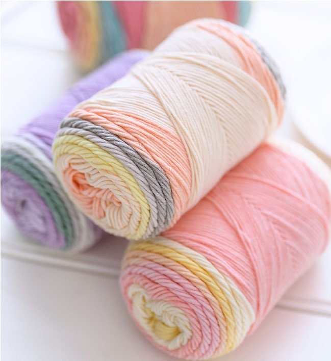  34 Rolls Milk Cotton Yarn for Crocheting Colorful Knitting Yarn Multi  Colored Yarn Soft Rainbow Yarn Crochet Yarn for Crocheting and Knitting  Craft Project