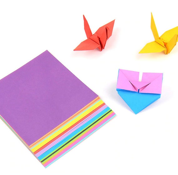 HoAhaMay 100 fogli di origami, origami colorati 15x 15cm, carta pieghevole a colori quadrata bifacciale, per HoAhaMay 100 fogli di origami, origami colorati 15x 15cm, carta pieghevole a colori quadrata bifacciale, per