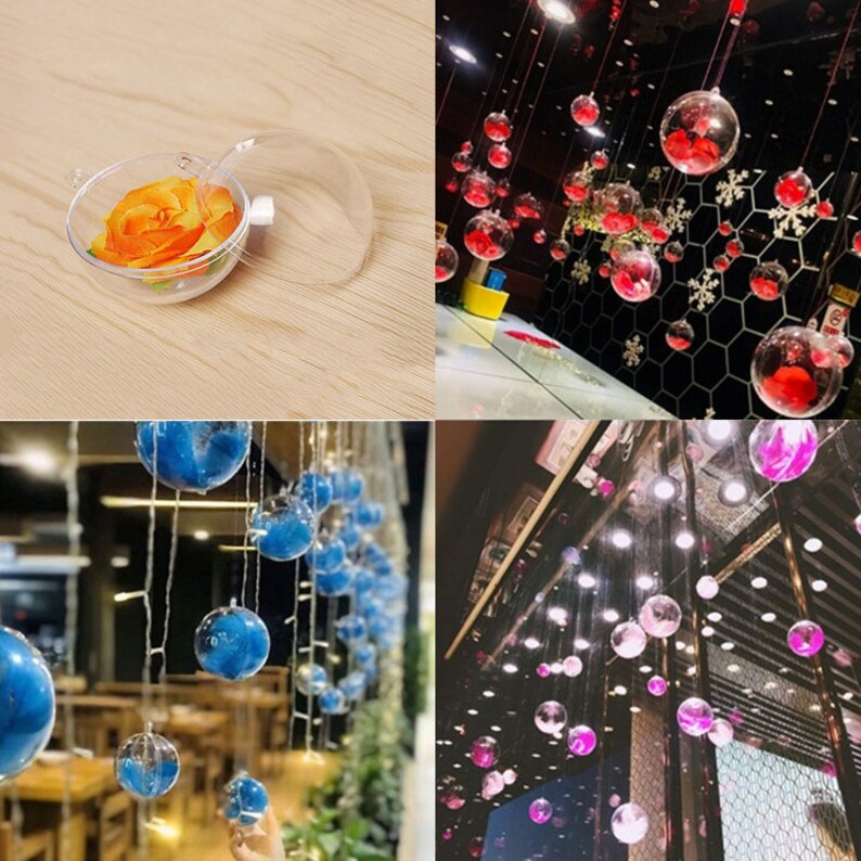 10 Pack Clear Fillable Hanging Balls Party Decor DIY Party Etsy Canada