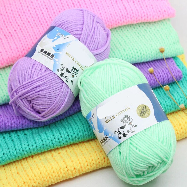 Milk Cotton Yarn for Baby Clothes and Doll Making Very Soft Etsy