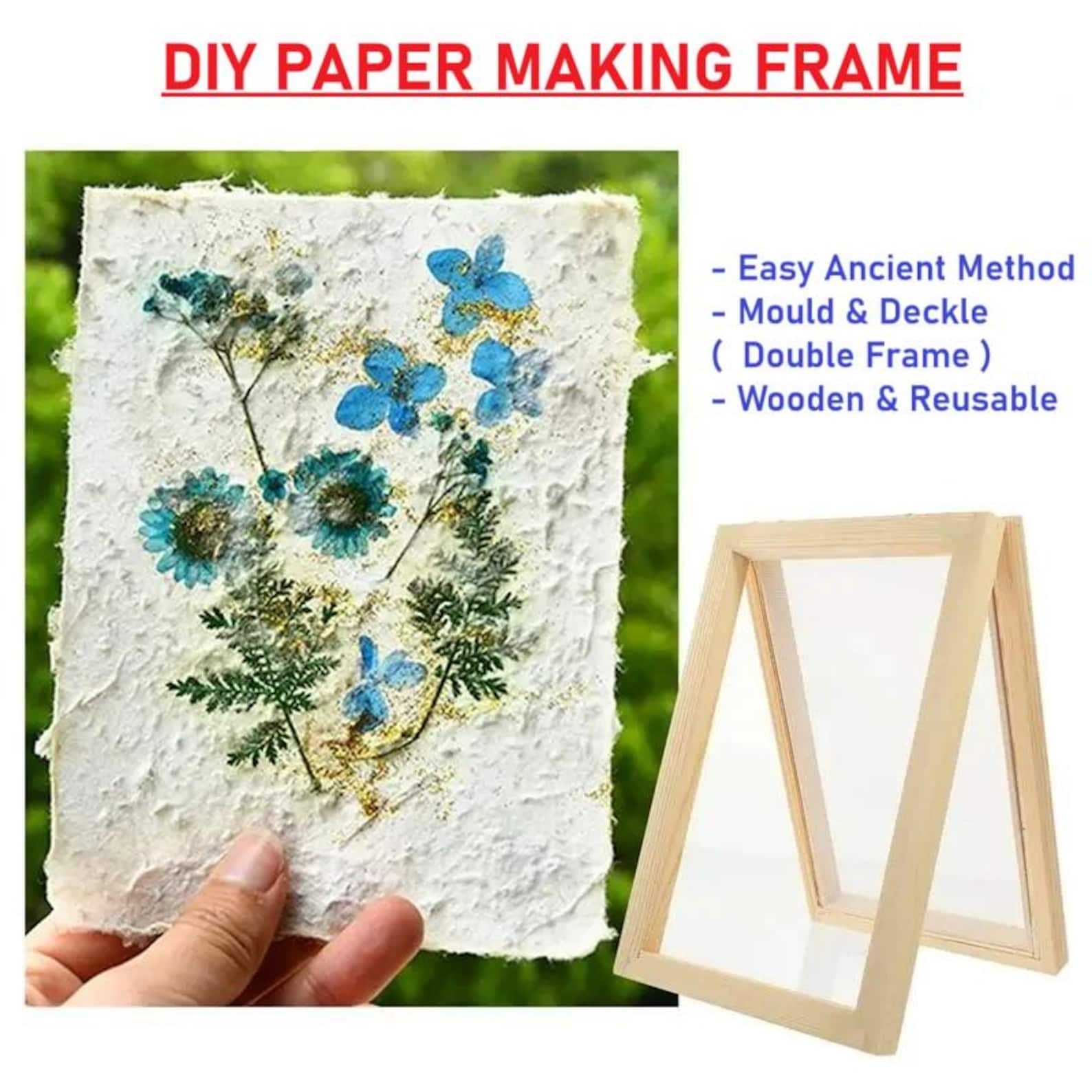 Wooden Paper Making Frame: DIY Handmade Paper Craft Kit - Etsy