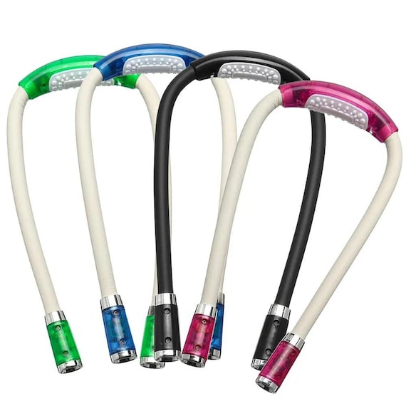 SHOP-STORY Lampada Da Lettura A LED Girocollo - Flessibile E Leggera, Mani Libere Per Leggere, Lavorare O Fare Hobby Al Buio