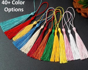 Bookmark Tassels with Loop: 13 cm Polyester Craft Supplies - 10 Pack