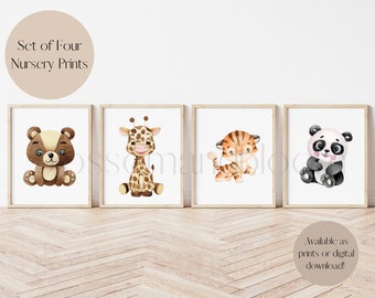 Selection of Safari Animal Prints | Wall Prints | Nursery Prints