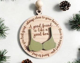 A Good Friend Ornament, Friendship Ornament, Wood Ornament, Engraved Ornament, Laser Cut Ornament, Christmas Ornament, Christmas Gift
