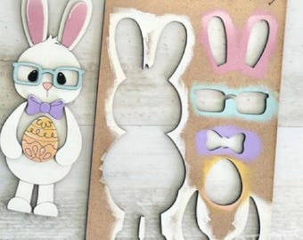Bunny DIY Kit, DIY Gift, DIY Kit, Bunny Kit, Wood Sign Kit, Do It Yourself Wood Kit, Easter Kit