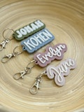 Acrylic Name Keychain, 3D Name Keychain, Backpack Keychain, Kids Keychain, Personalized Name Keychain, Diaper Bag Tag, Keychain product logo