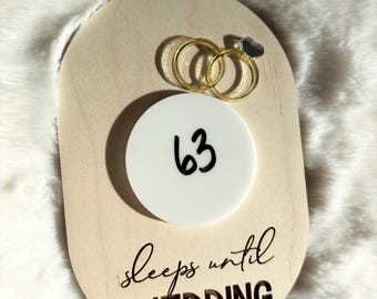 Wedding Countdown, Sleeps Until Wedding, Wedding Gift, Shower Gift, Bride Gift
