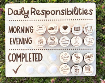 Responsibility Chart, Chore Chart, Chore Chart for Kids, Responsibility Chart for Kids