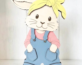 Bunny DIY Kit, DIY Gift, DIY Kit, Bunny Kit, Wood Sign Kit, Do It Yourself Wood Kit, Easter Kit, Bunny Wood Sign diy Kit with Paint & Brush