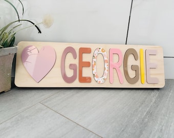 Custom Name Puzzle, Kids Name Puzzle, Baby Name Puzzle, Name Puzzle, Custom Puzzle, Wood Puzzle, Acrylic Puzzle