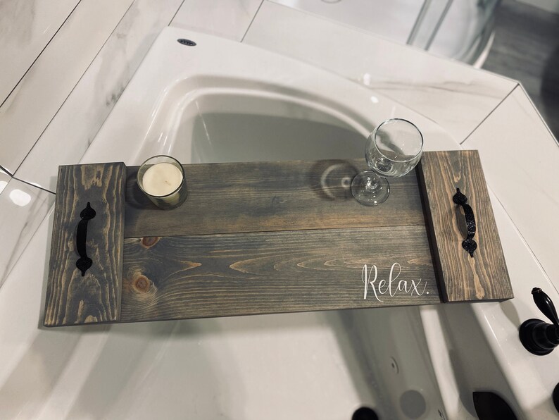 Wood Bath Tray Bath Caddy Tub Tray Bathtub Tray Handmade Etsy