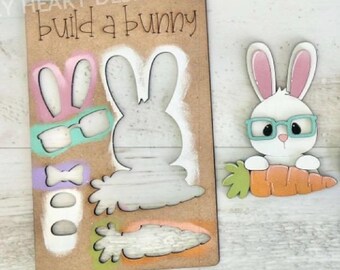 Bunny DIY Kit, DIY Gift, DIY Kit, Bunny Kit, Wood Sign Kit, Do It Yourself Wood Kit, Easter Kit