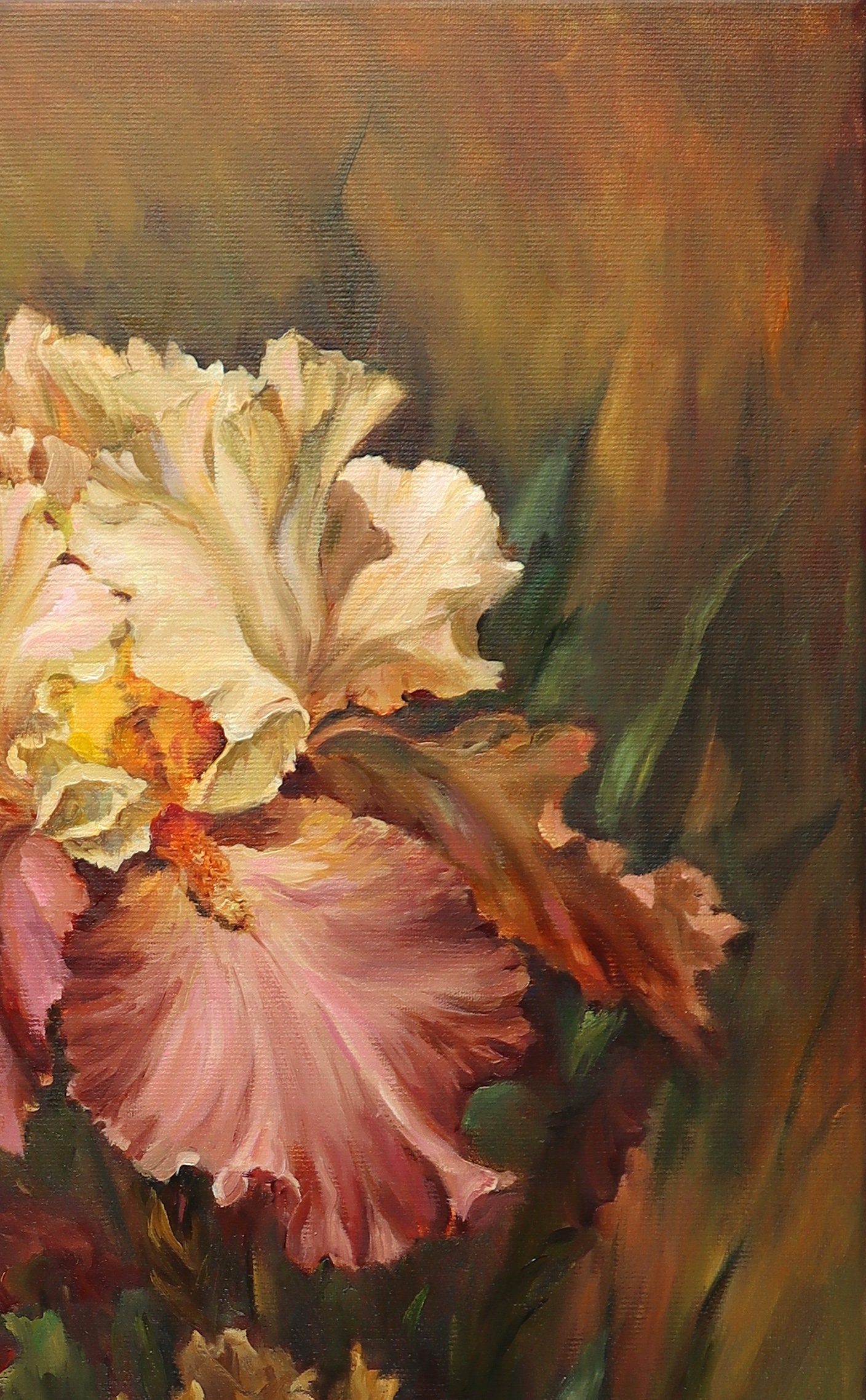 Original Irises Oil Painting on Canvas: Floral Still Life Art - Etsy