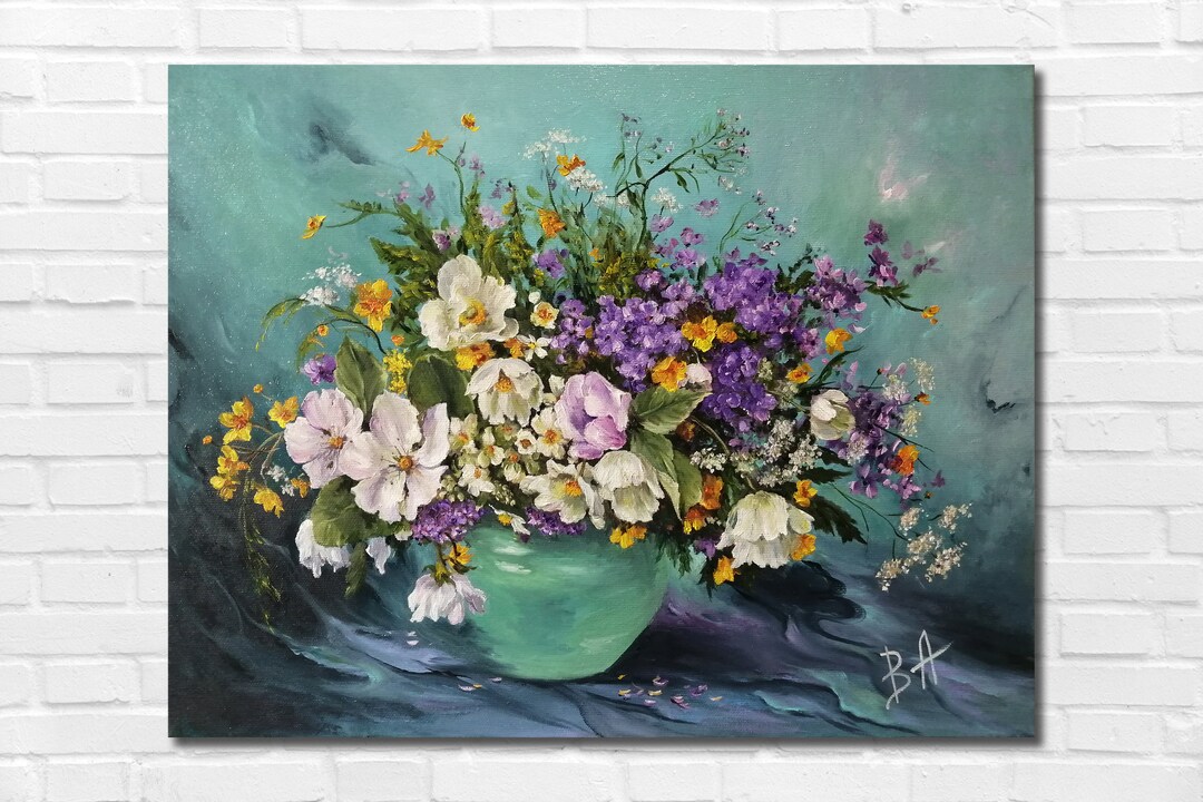 絵画 Oil painting of beautiful flowers. il_1080xN.2337452693_9u3c.jpg