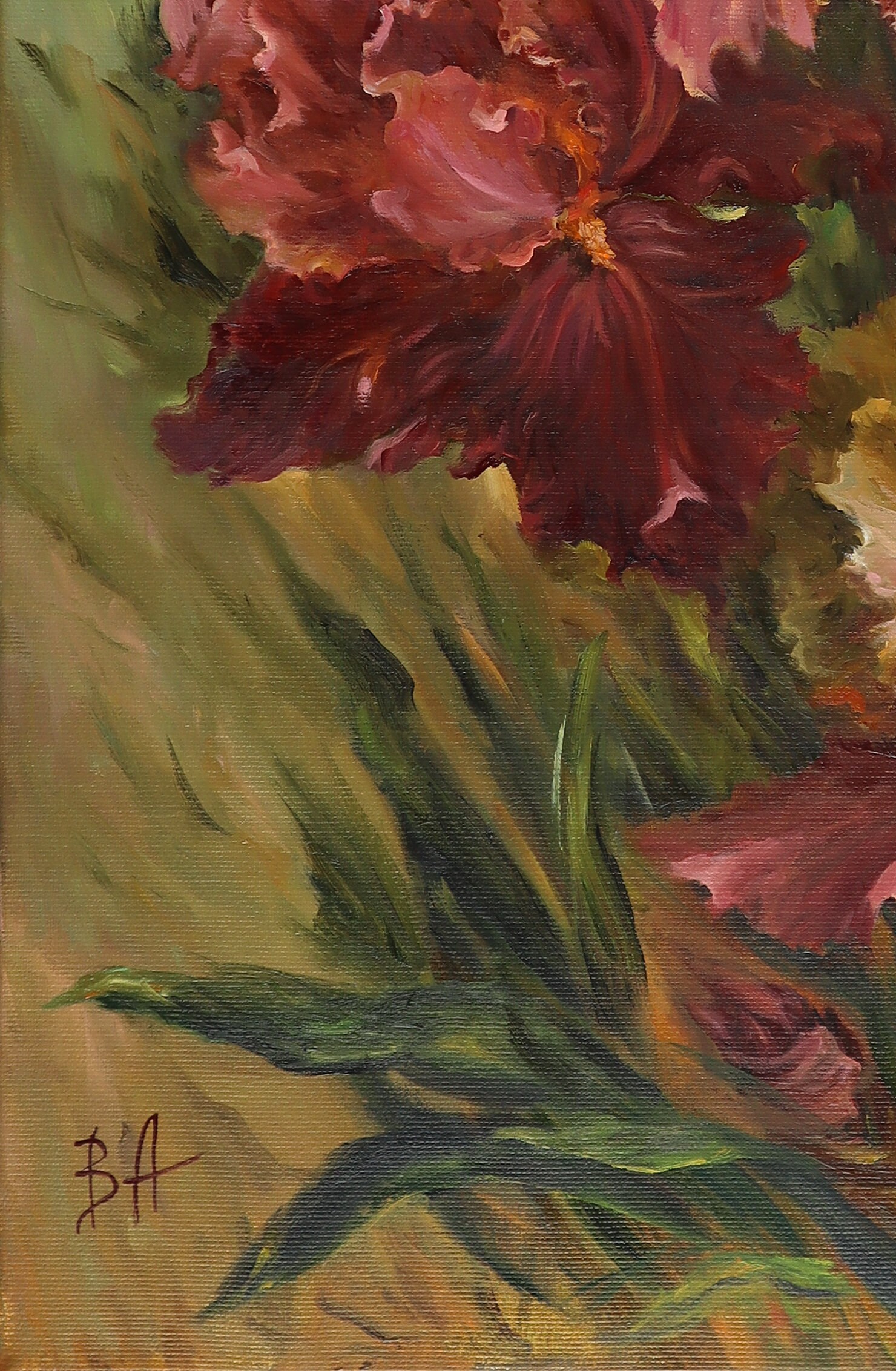 Original Irises Oil Painting on Canvas: Floral Still Life Art - Etsy